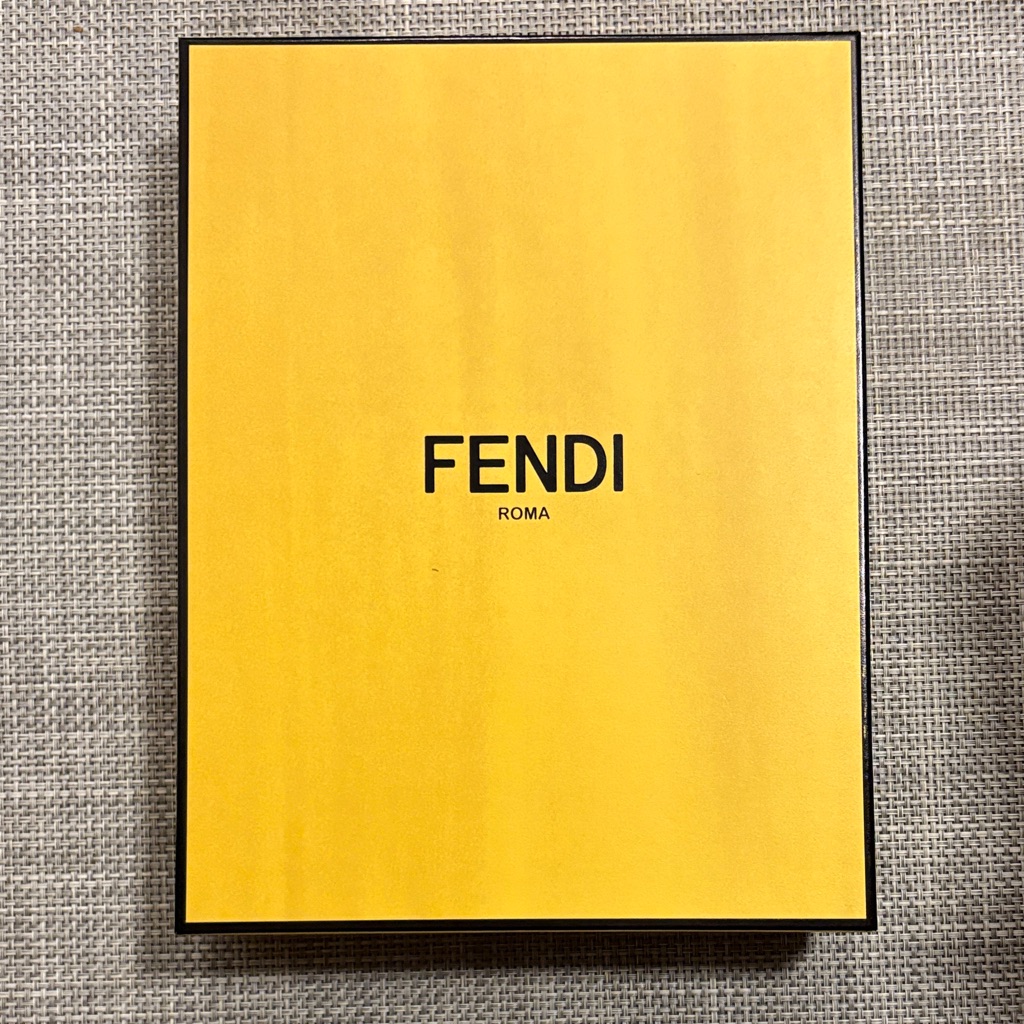 Fendi Yellow And Black Logo Presentation Box